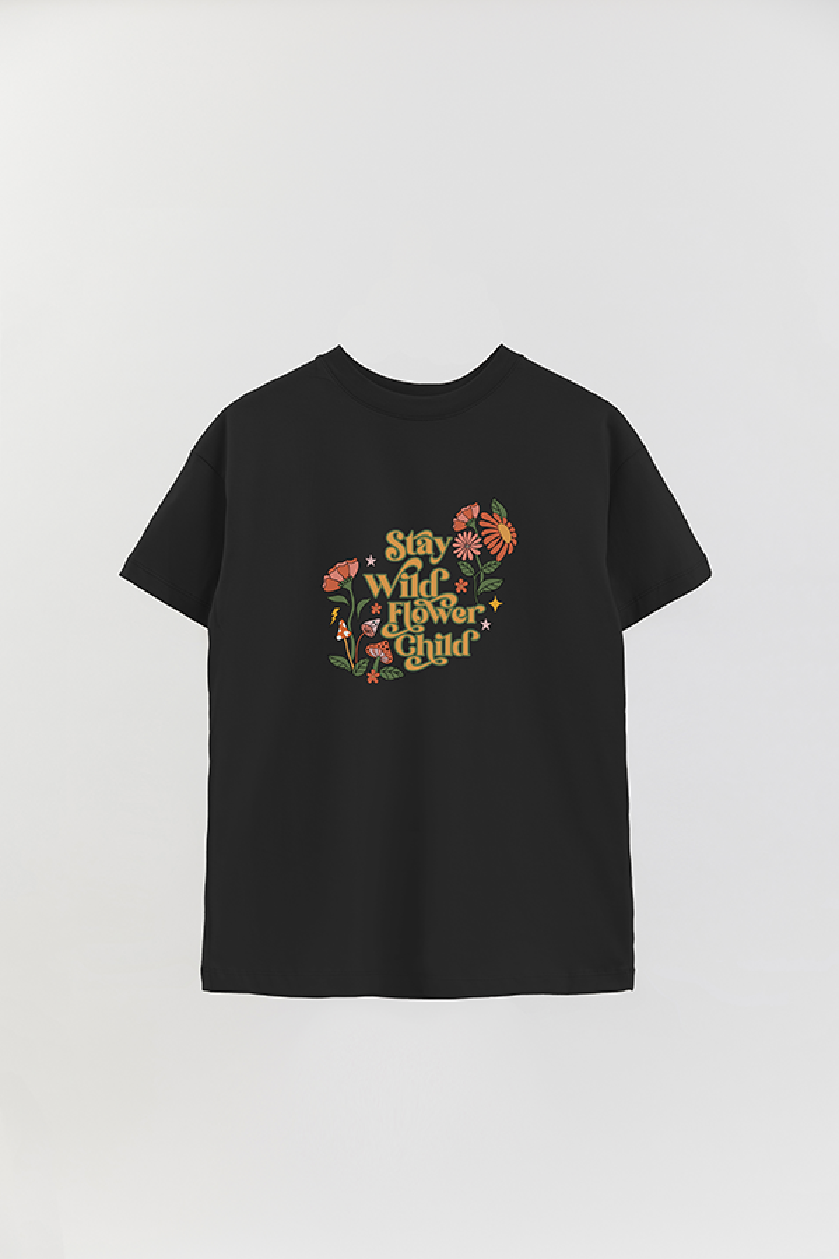 REMERA OVER ESTAMPADA BH2 STAY WILD