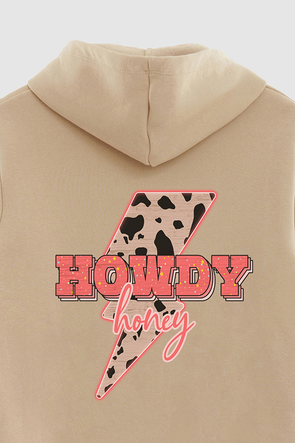 HOODIE ESTAMPADO WESTERN PINK HOWDY
