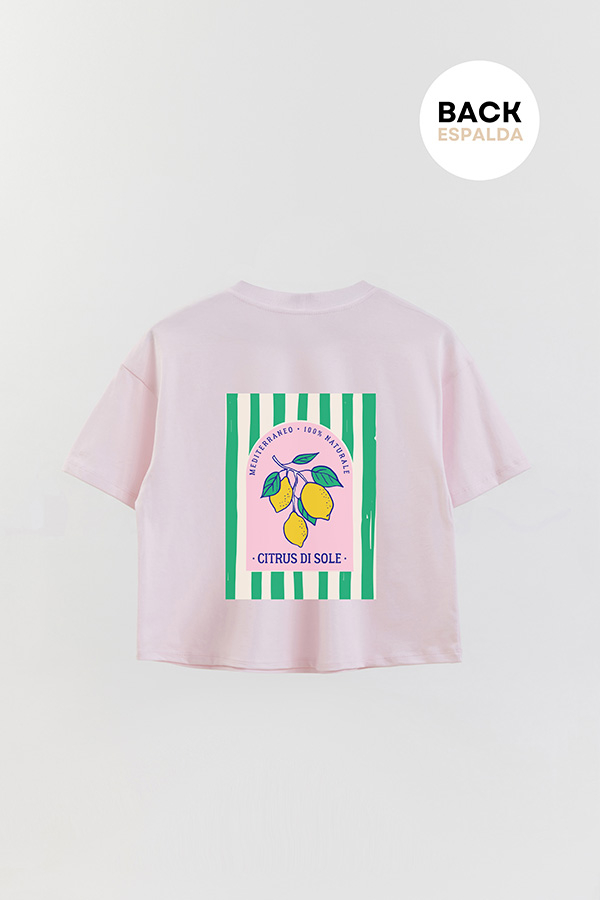 REMERA CROP FB ESTAMPADA CITRUS DI SOLE