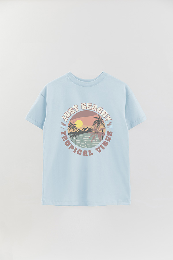 REMERA OVER ESTAMPADA JUST BEACHY