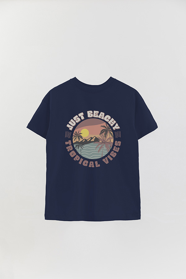 REMERA OVER ESTAMPADA JUST BEACHY