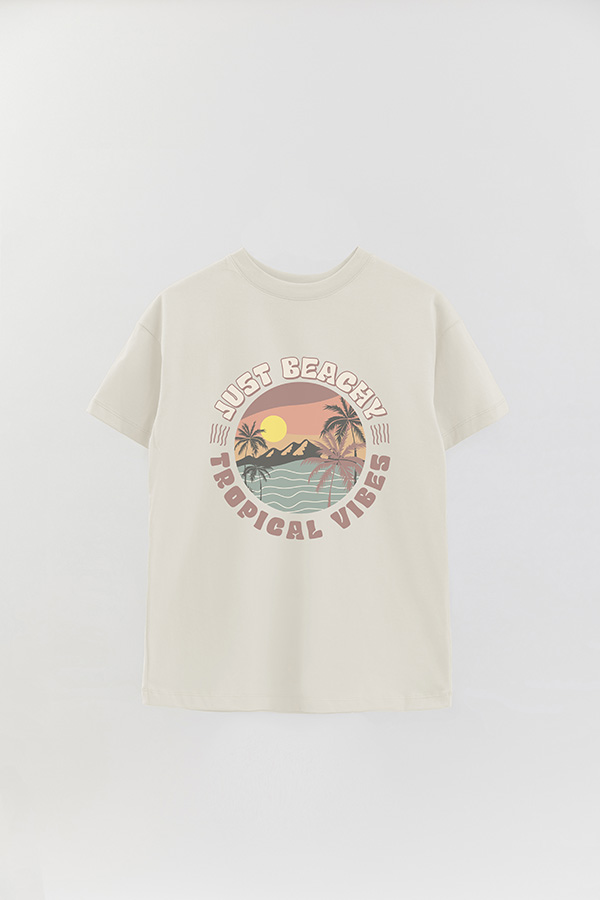REMERA OVER ESTAMPADA JUST BEACHY