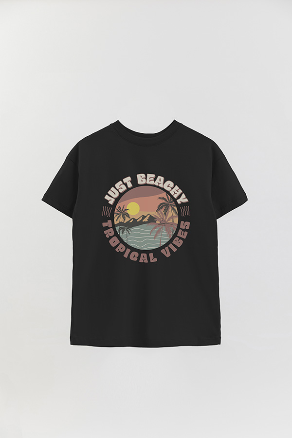 REMERA OVER ESTAMPADA JUST BEACHY