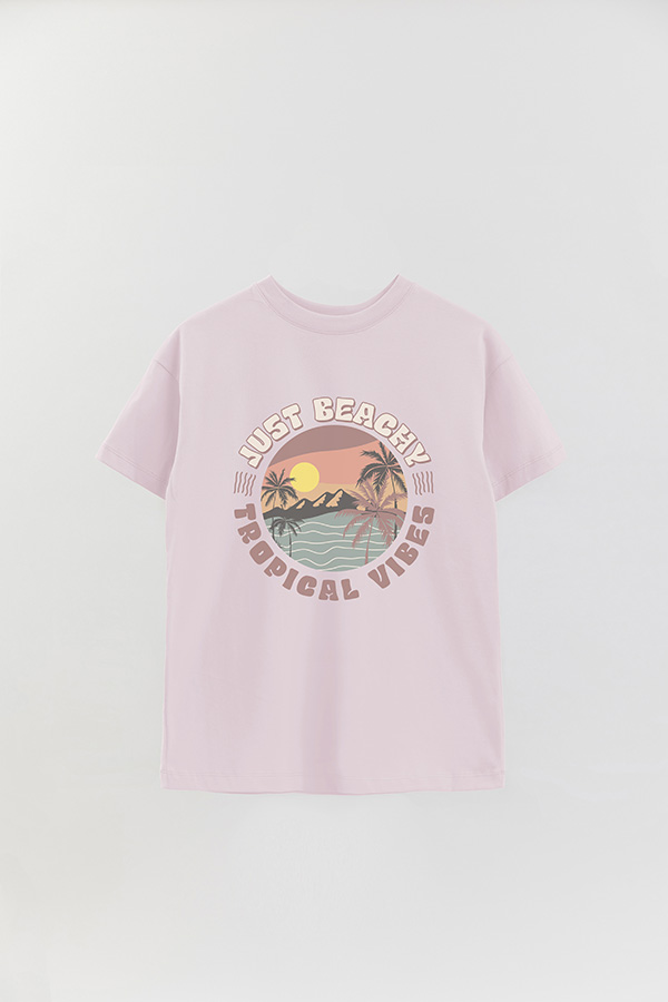 REMERA OVER ESTAMPADA JUST BEACHY