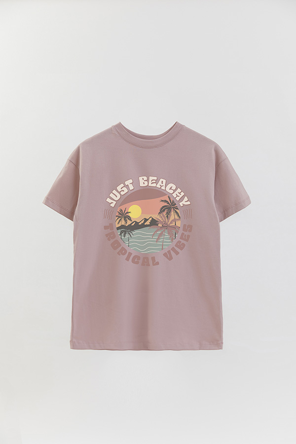 REMERA OVER ESTAMPADA JUST BEACHY