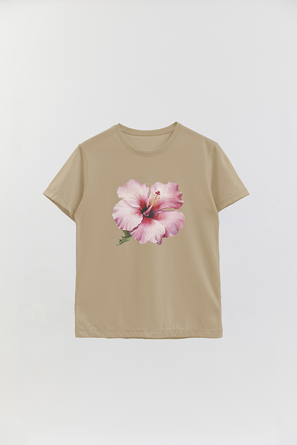 REMERA BASICA ESTAMPADA HIBISCUS 5