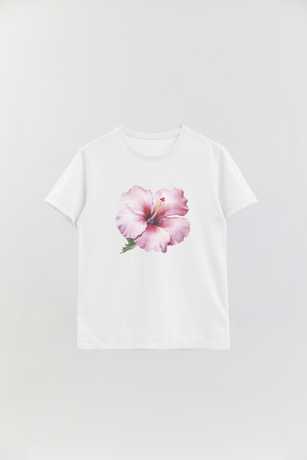 REMERA BASICA ESTAMPADA HIBISCUS 5
