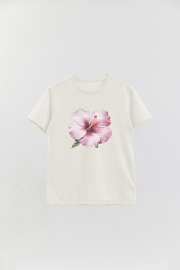 REMERA BASICA ESTAMPADA HIBISCUS 5