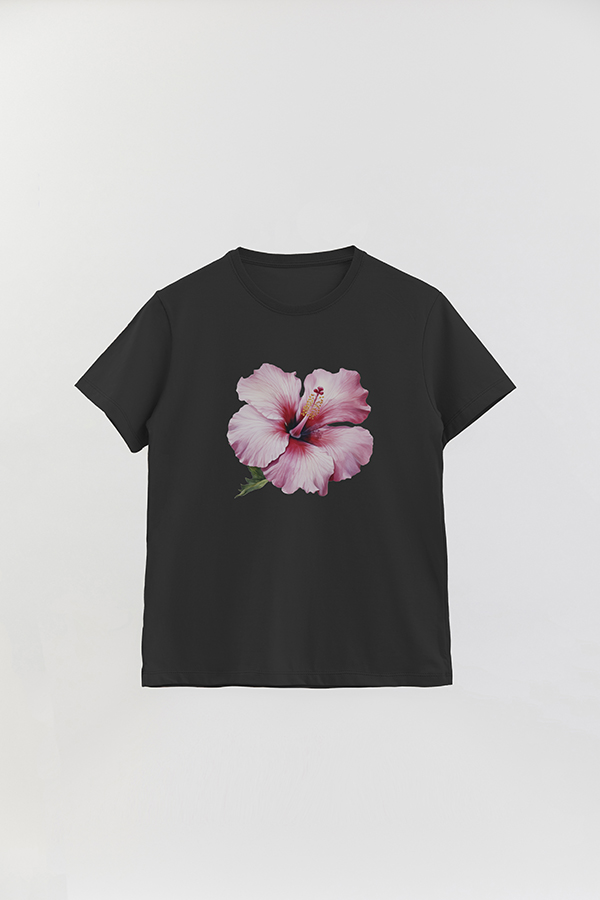 REMERA BASICA ESTAMPADA HIBISCUS 5