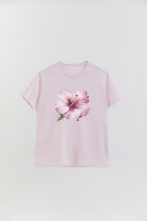 REMERA BASICA ESTAMPADA HIBISCUS 5