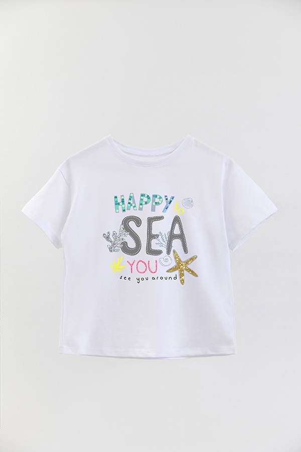 REMERA GIRL OVER HAPPY TO SEE YOU
