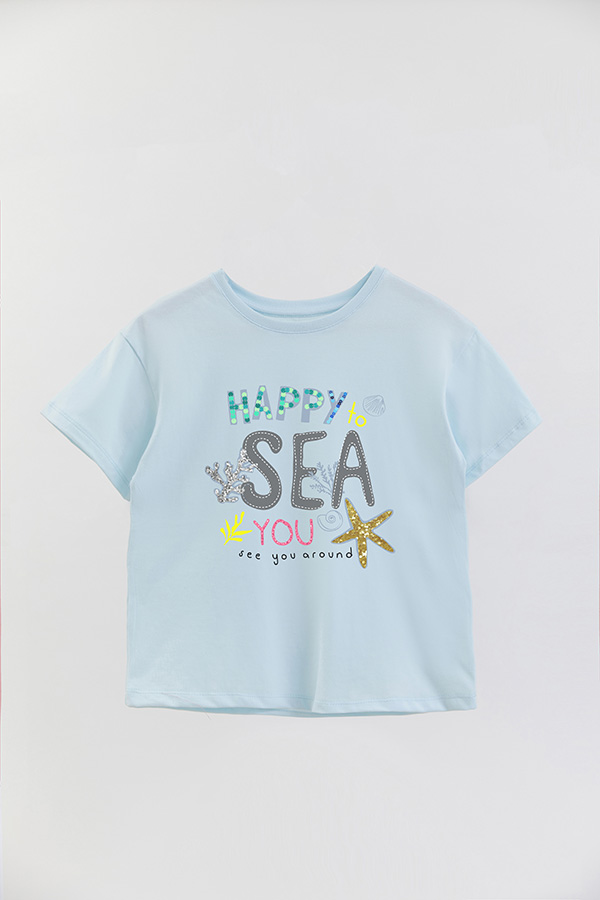 REMERA GIRL OVER HAPPY TO SEE YOU