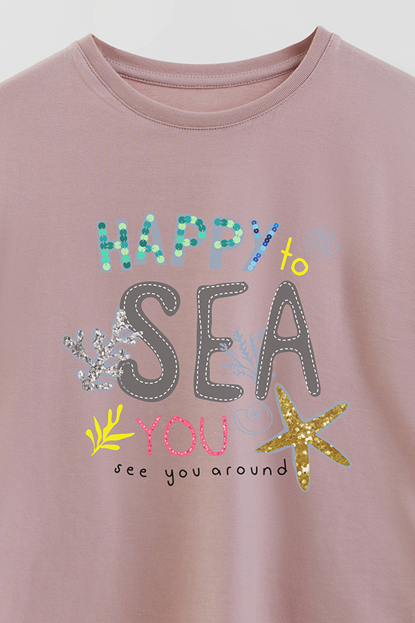 REMERA GIRL OVER HAPPY TO SEE YOU