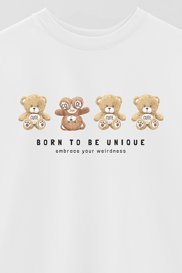 REMERA OVER ESTAMPADA UNISEX TEDDY UNIQUE