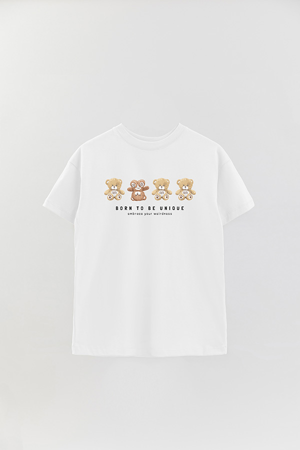 REMERA OVER ESTAMPADA UNISEX TEDDY UNIQUE