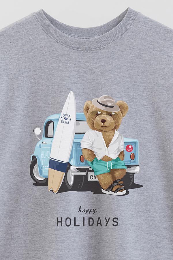 REMERA OVER ESTAMPADA UNISEX TEDDY SUMMER `90