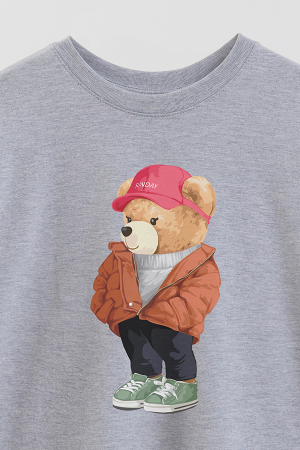 REMERA OVER ESTAMPADA UNISEX TEDDY SUNDAY COLD