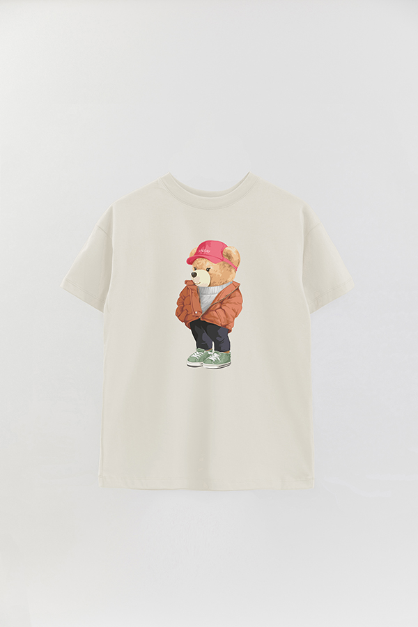 REMERA OVER ESTAMPADA UNISEX TEDDY SUNDAY COLD