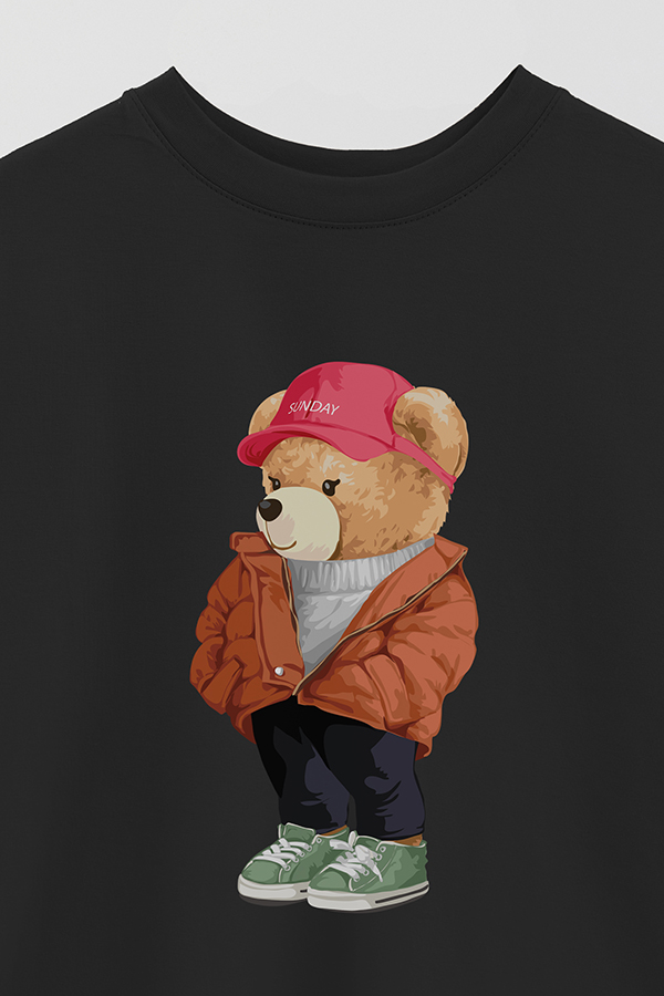 REMERA OVER ESTAMPADA UNISEX TEDDY SUNDAY COLD