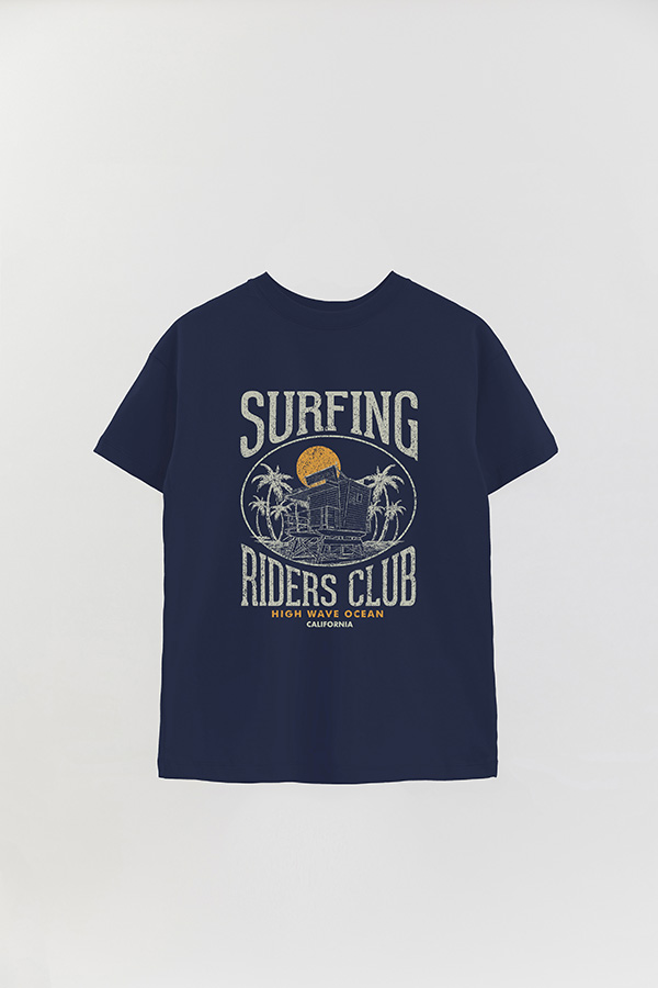 REMERA OVER ESTAMPADA SURFING RIDERS CLUB