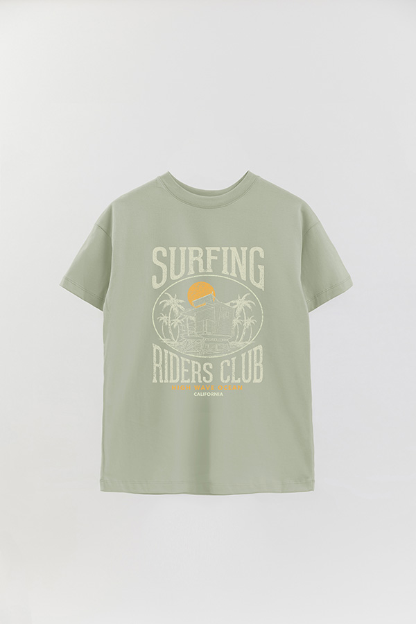 REMERA OVER ESTAMPADA SURFING RIDERS CLUB