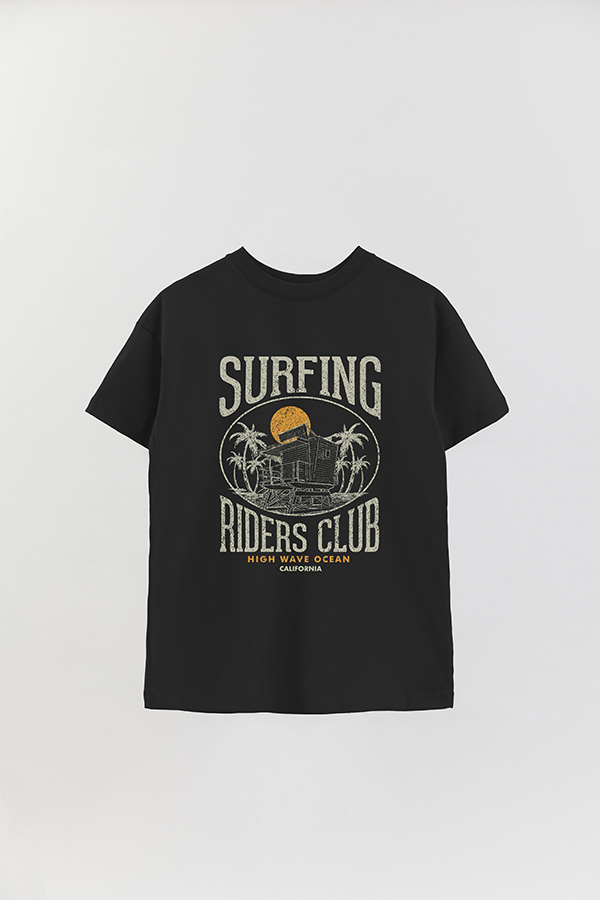 REMERA OVER ESTAMPADA SURFING RIDERS CLUB