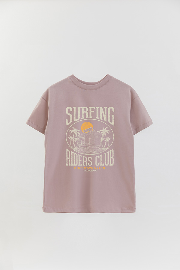 REMERA OVER ESTAMPADA SURFING RIDERS CLUB