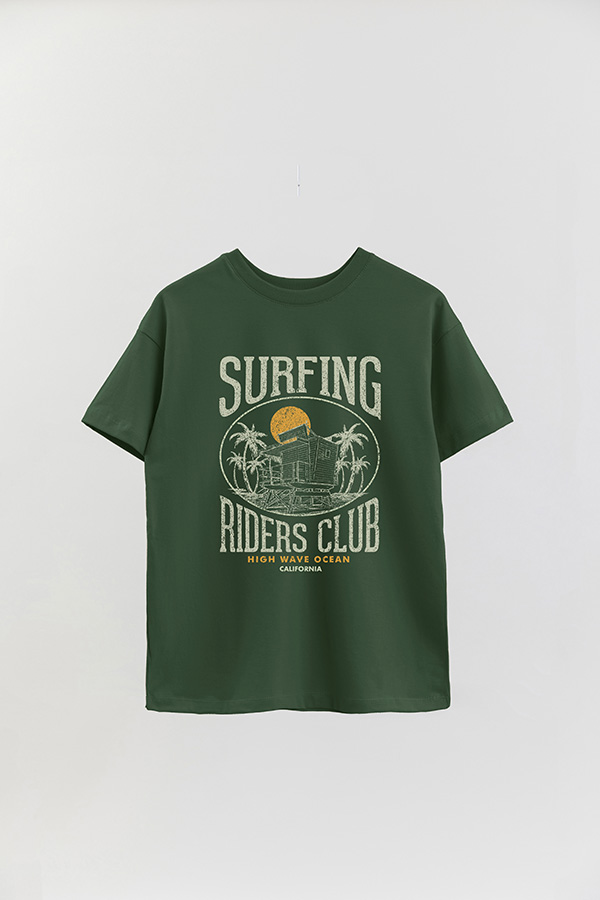 REMERA OVER ESTAMPADA SURFING RIDERS CLUB