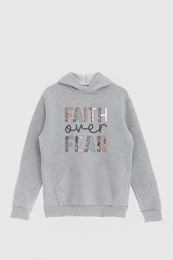 HOODIE ESTAMPADO CRISTIANO FAITH OVER FEAR