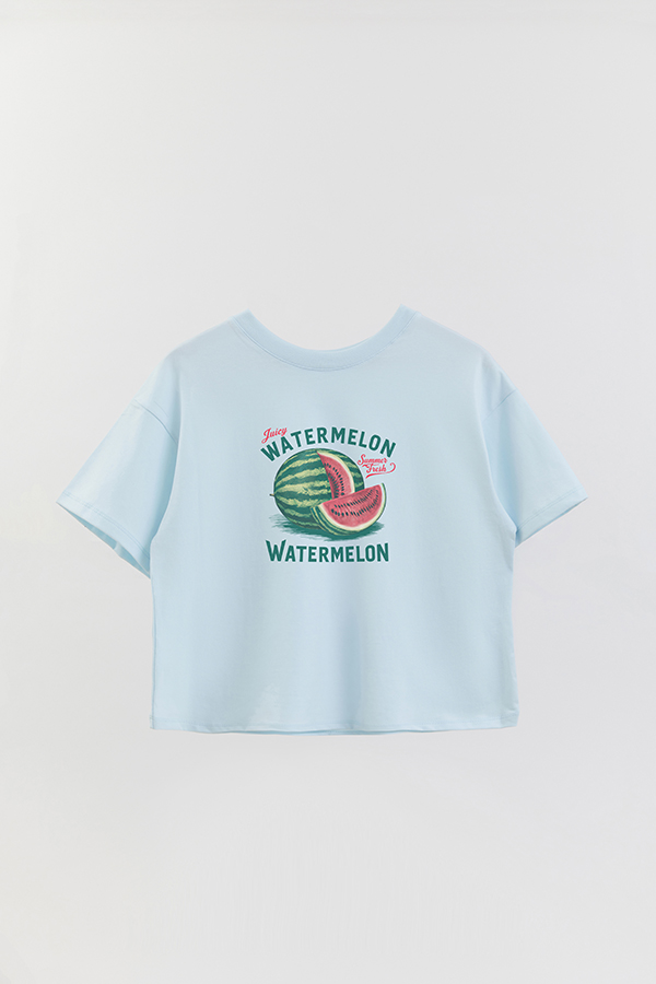 REMERA CROP ESTAMPADA HARVEST WATERMELON