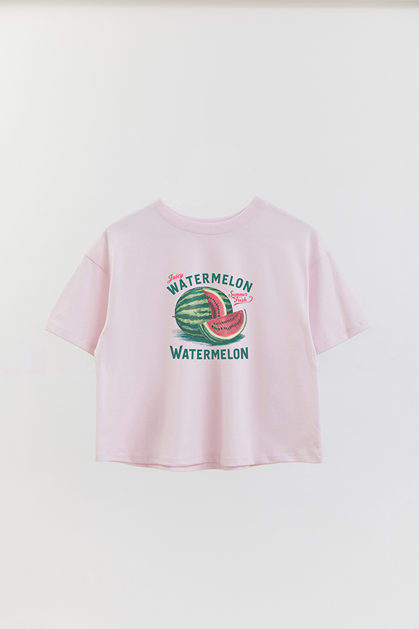 REMERA CROP ESTAMPADA HARVEST WATERMELON