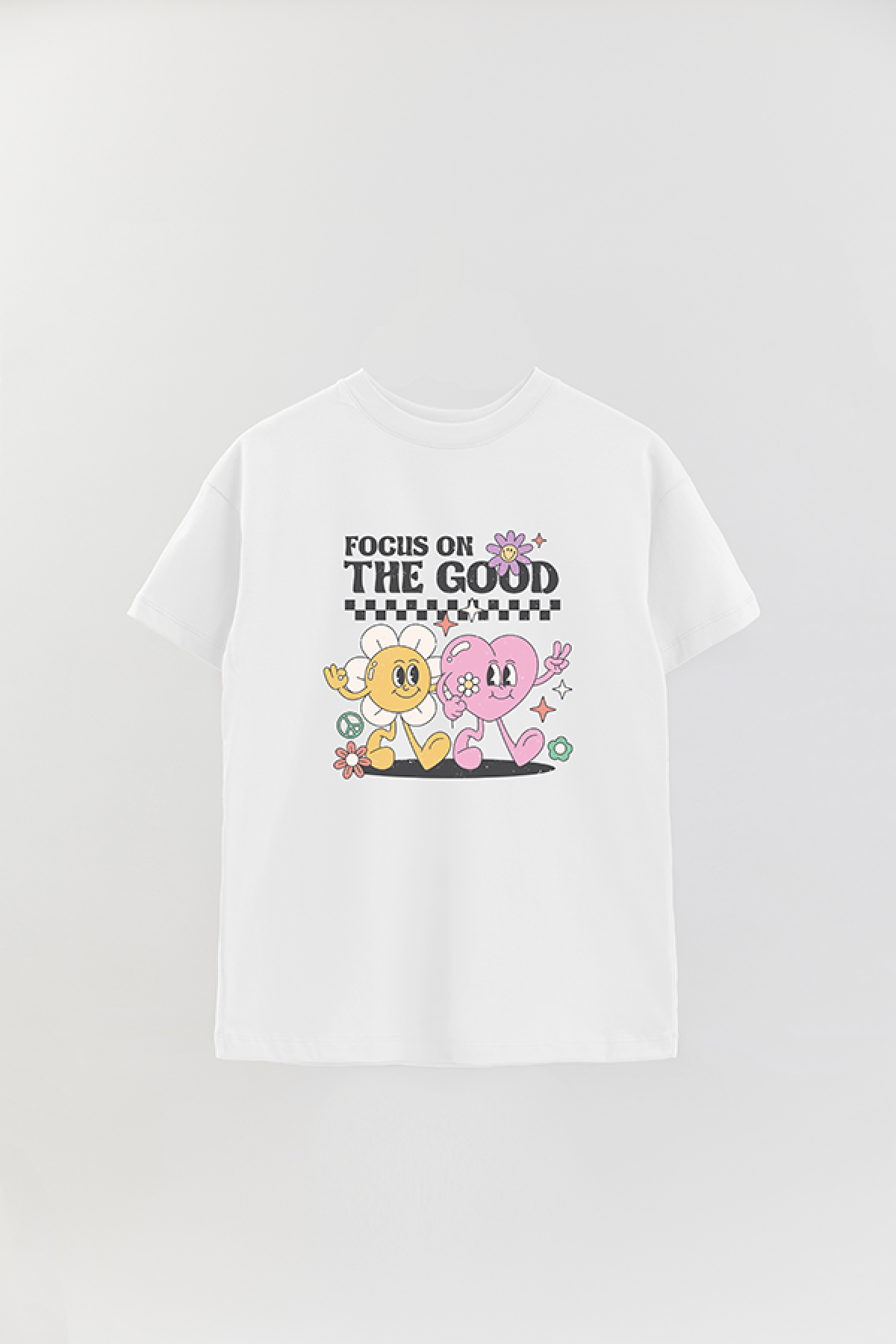 REMERA OVER ESTAMPADA RT2 FOCUS ON THE GOOD