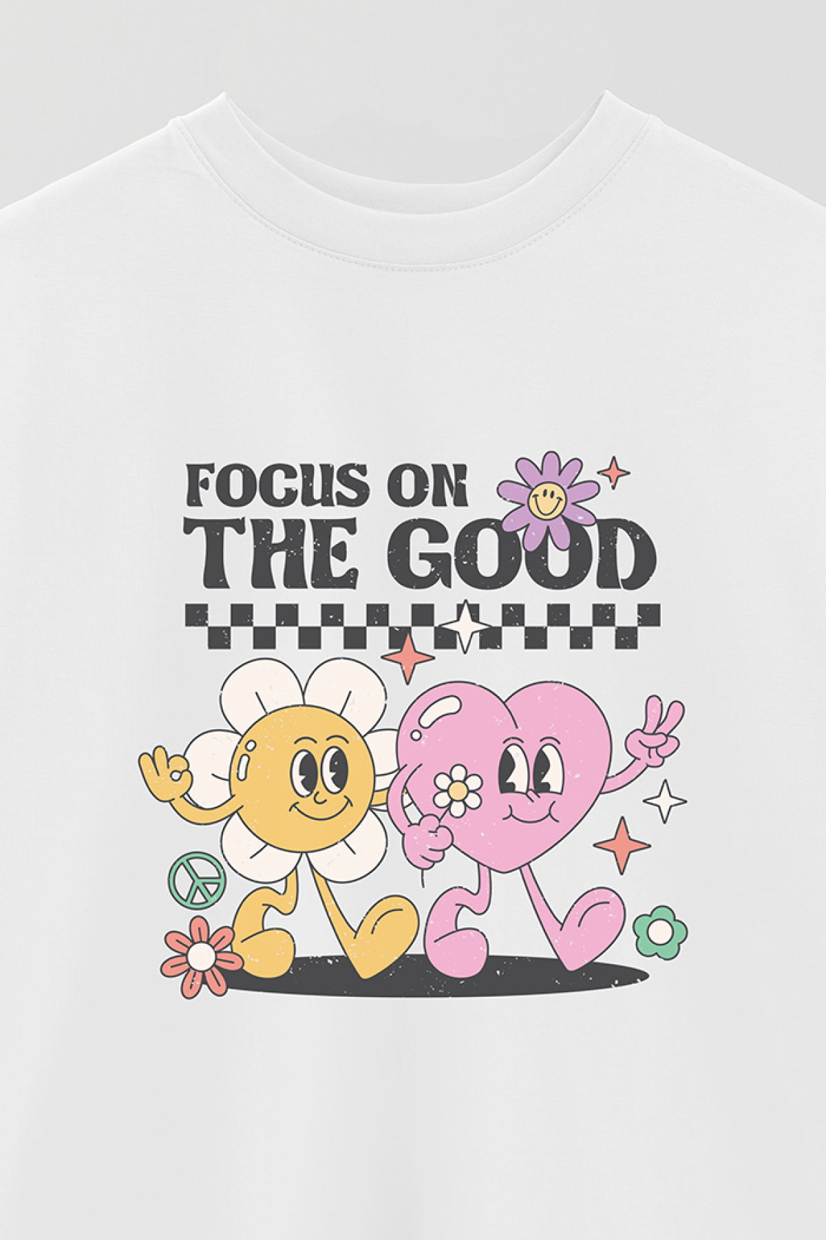 REMERA OVER ESTAMPADA RT2 FOCUS ON THE GOOD