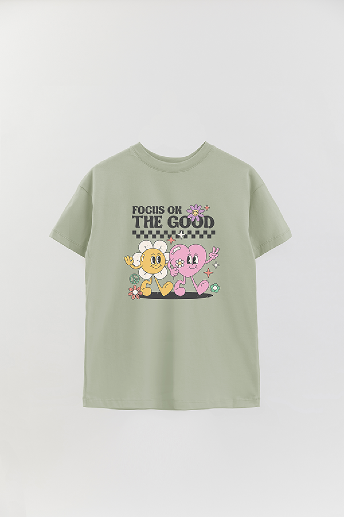 REMERA OVER ESTAMPADA RT2 FOCUS ON THE GOOD