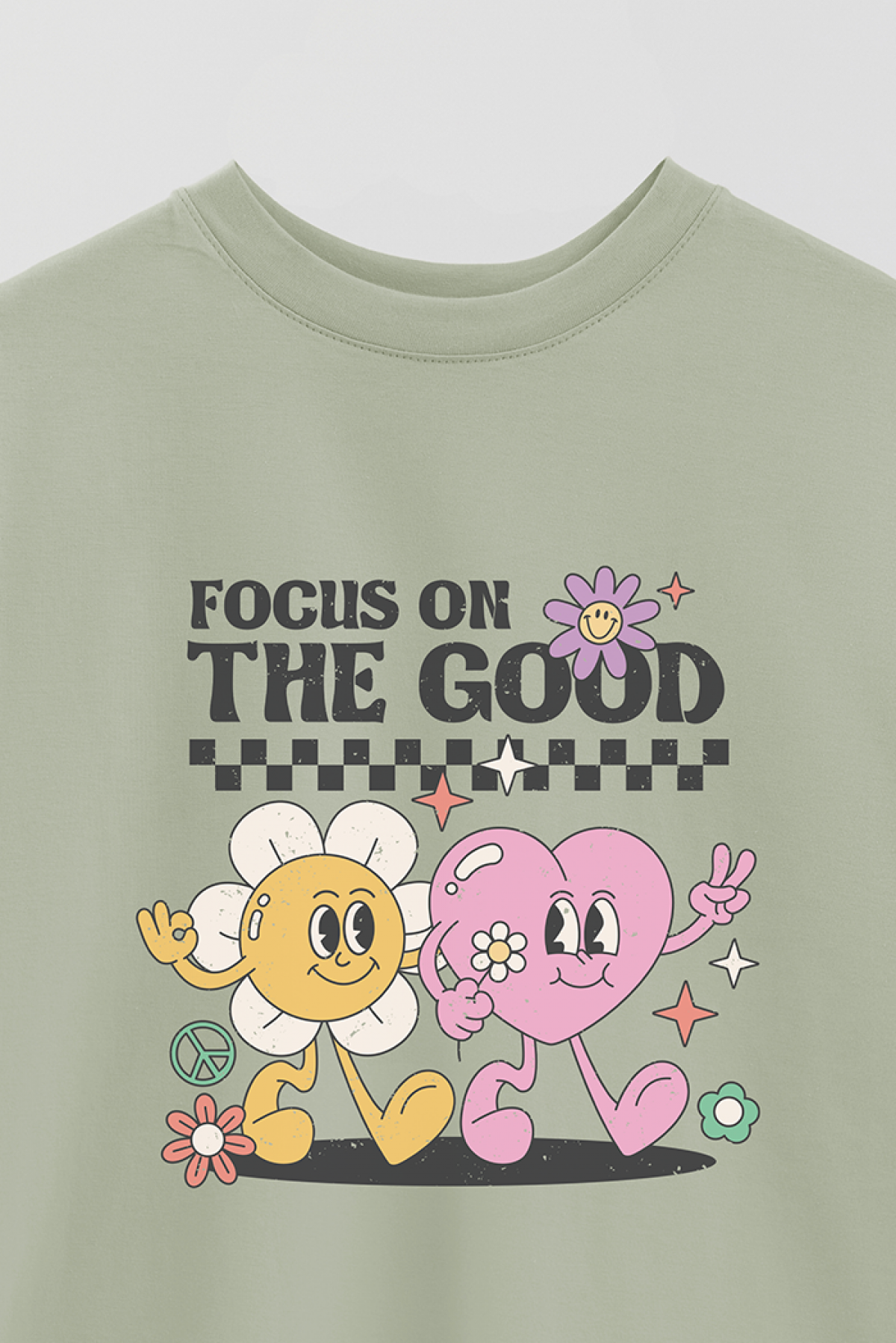 REMERA OVER ESTAMPADA RT2 FOCUS ON THE GOOD