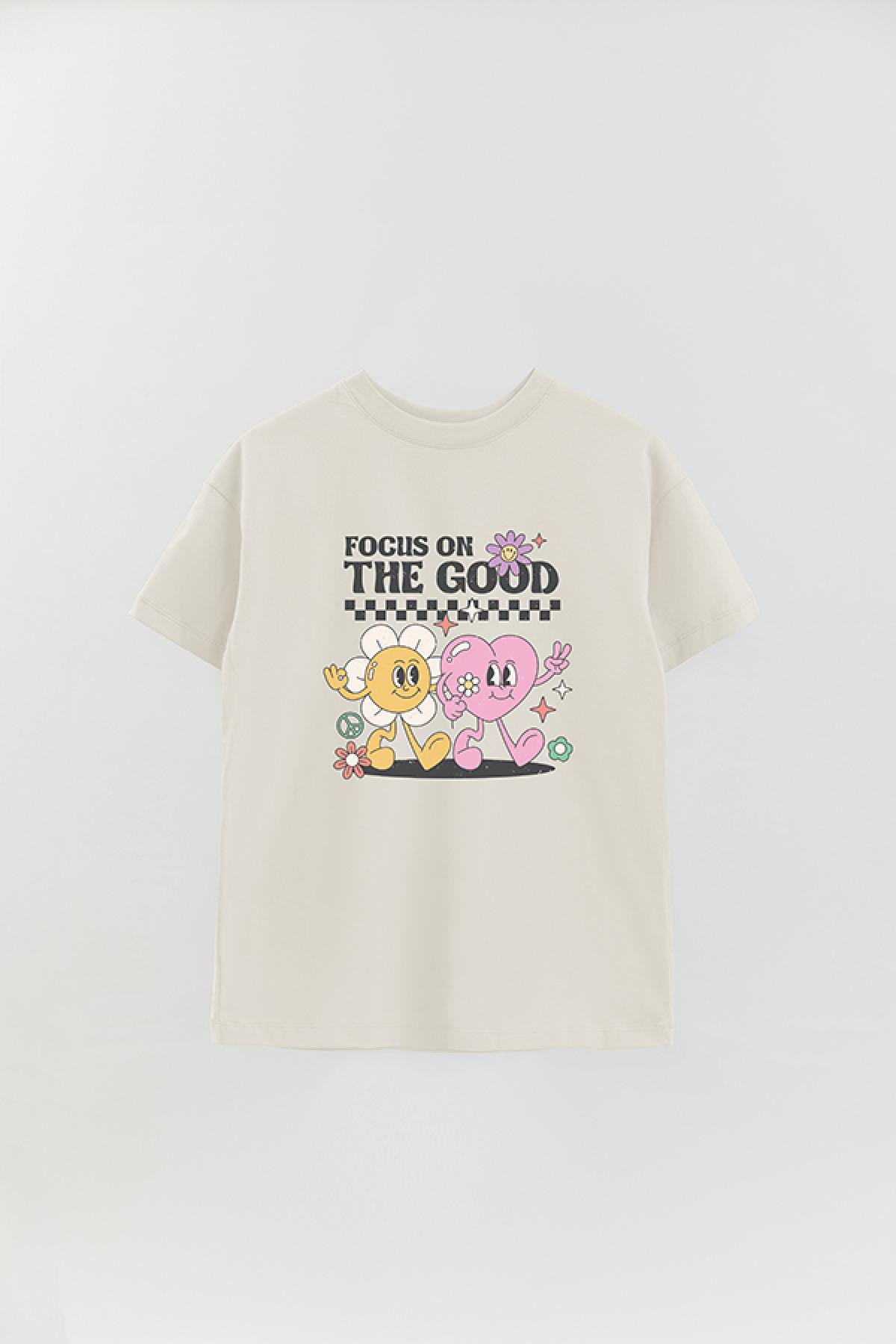 REMERA OVER ESTAMPADA RT2 FOCUS ON THE GOOD