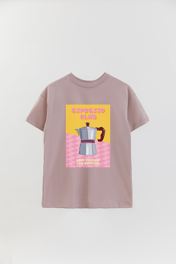 REMERA OVER ESTAMPADA ESPRESSO CLUB