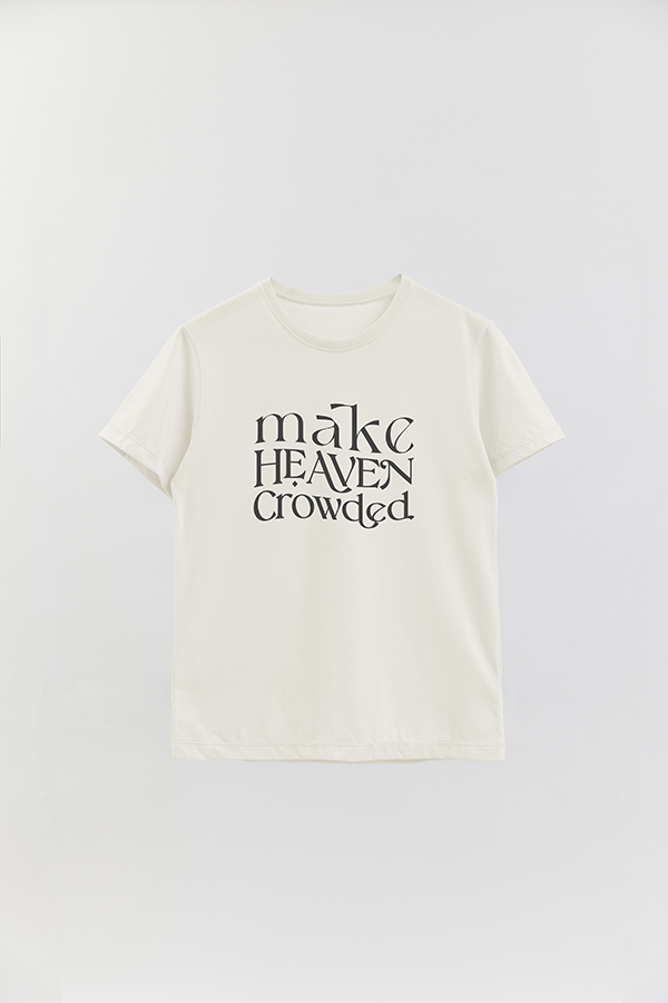 REMERA BASICA UNISEX MNM MAKE HEAVEN CROWDED