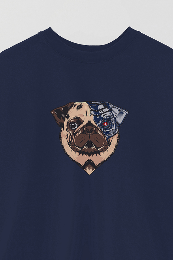 REMERA OVER ESTAMPADA DOG ROBOT DOG