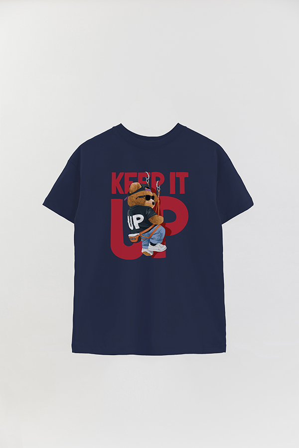 REMERA OVER ESTAMPADA UNISEX TEDDY KEEP IT UP