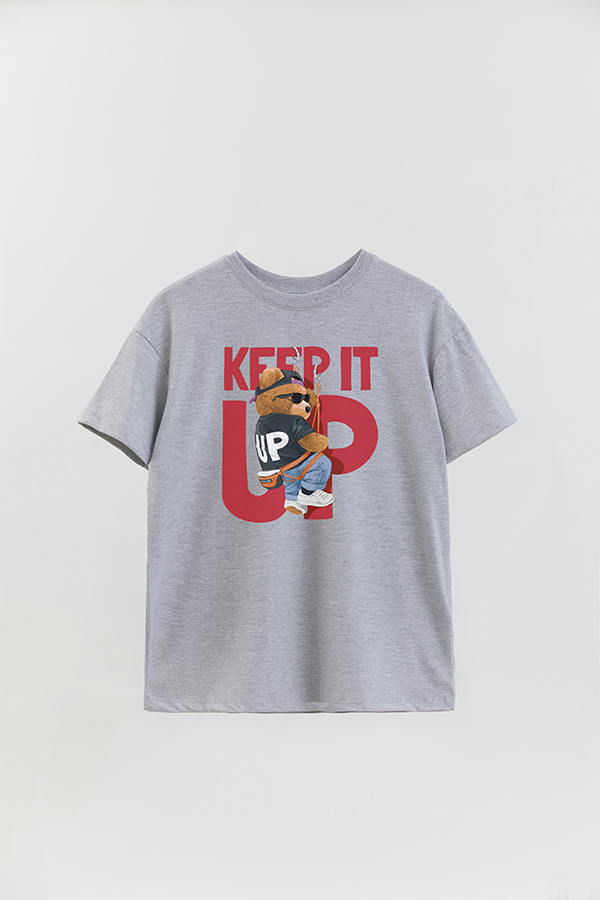 REMERA OVER ESTAMPADA UNISEX TEDDY KEEP IT UP