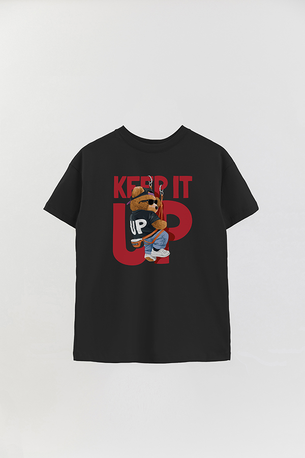 REMERA OVER ESTAMPADA UNISEX TEDDY KEEP IT UP