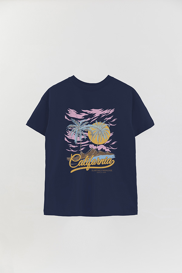 REMERA OVER ESTAMPADA CALIFORNIA SURFING PARADISE