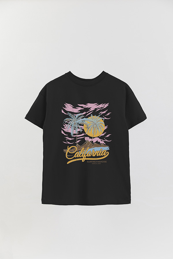 REMERA OVER ESTAMPADA CALIFORNIA SURFING PARADISE