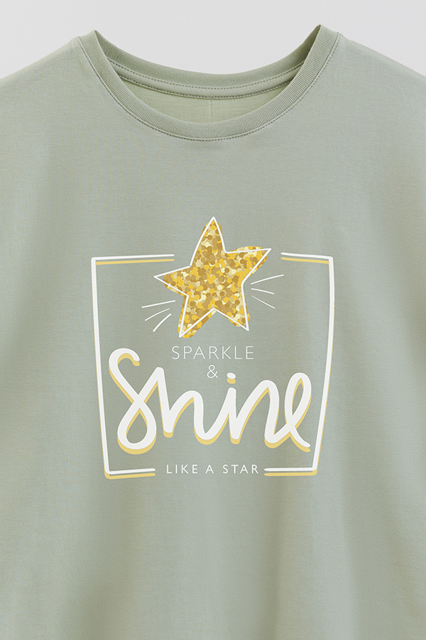 REMERA GIRL OVER SHINE