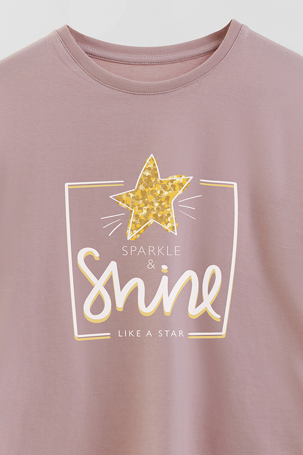 REMERA GIRL OVER SHINE