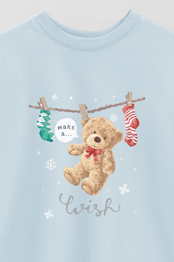 REMERA OVER ESTAMPADA TEDDY XMAS 14