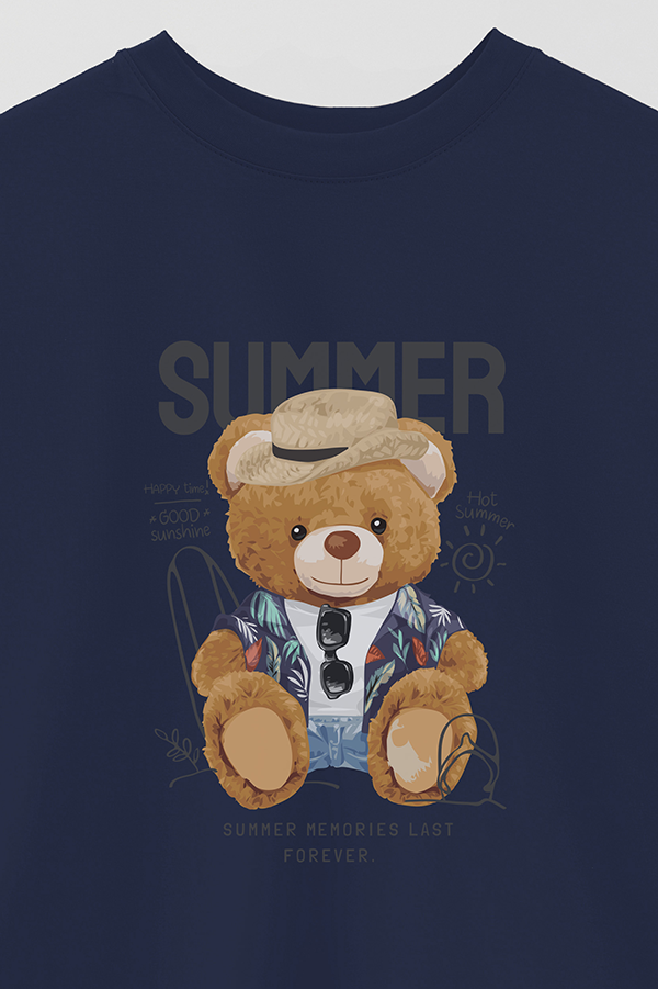 REMERA OVER ESTAMPADA UNISEX TEDDY SUMMER MEMORIES