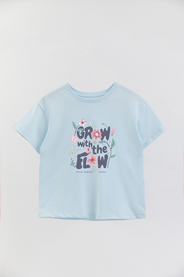 REMERA GIRL OVER GROW WITH THE FLOW