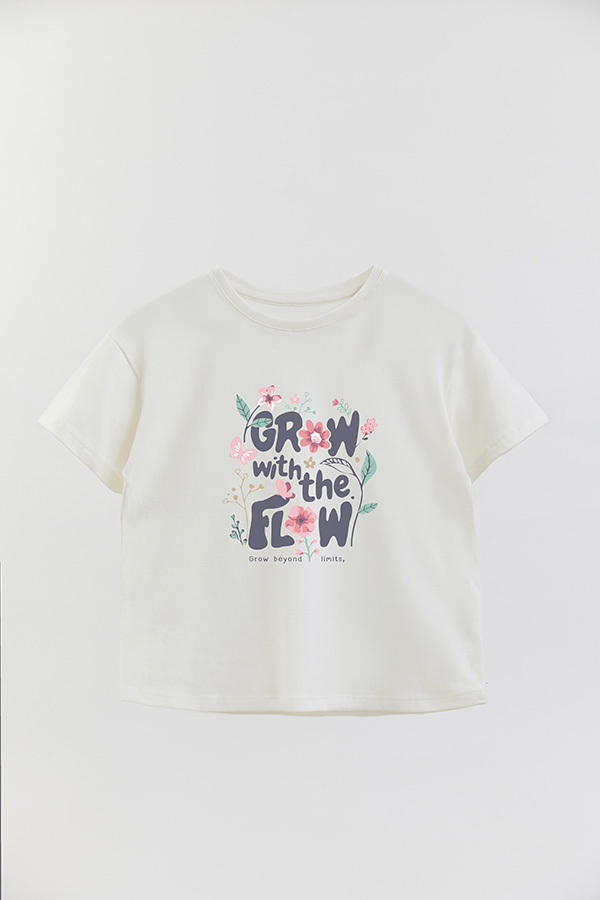 REMERA GIRL OVER GROW WITH THE FLOW